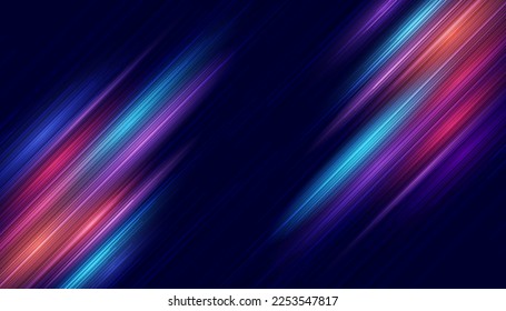 Modern abstract high speed movement. Colourful dynamic motion on blue background. Movement sport pattern for banner or poster design background concept. - Shutterstock ID 2253547817