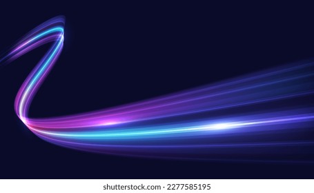 Modern abstract high speed movement. Dynamic motion light trails. Futuristic motion pattern for banner, poster design background. Vector eps10.