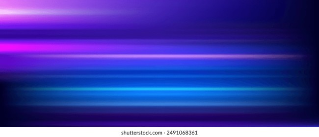 Moderno movimiento abstracto de alta velocidad. Rastros de luz de movimiento dinámico sobre fondo azul oscuro. Concepto de movimiento de tecnología digital futurista. Patrón para el Anuncio. 
