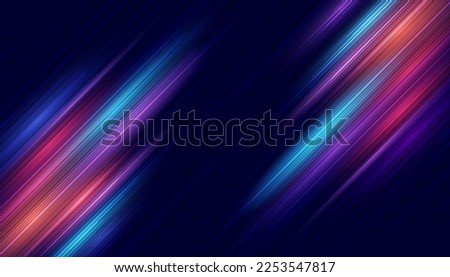 Modern abstract high speed movement. Colourful dynamic motion on blue background. Movement sport pattern for banner or poster design background concept.