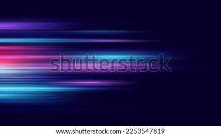 Modern abstract high speed movement. Colourful dynamic motion on blue background. Movement sport pattern for banner or poster design background concept.