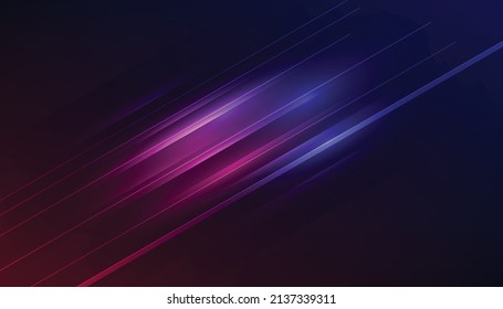 Modern abstract high-speed light effect. Technology futuristic dynamic motion on blue background. Movement pattern for banner or poster design background concept.