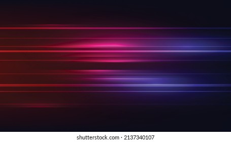 Modern abstract high-speed light effect. Technology futuristic dynamic motion on blue background. Movement pattern for banner or poster design background concept.