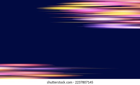 Modern abstract high-speed light effect. Abstract background with curved beams of light. Technology futuristic dynamic motion. Movement pattern for banner or poster design background concept.