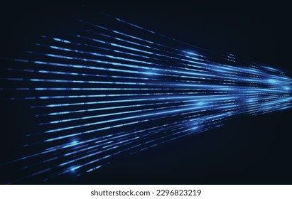 Efecto moderno abstracto de la luz de alta velocidad. Tecnología movimiento dinámico futurista sobre fondo azul. Patrón de movimiento para el concepto de fondo de diseño de pancartas o carteles.