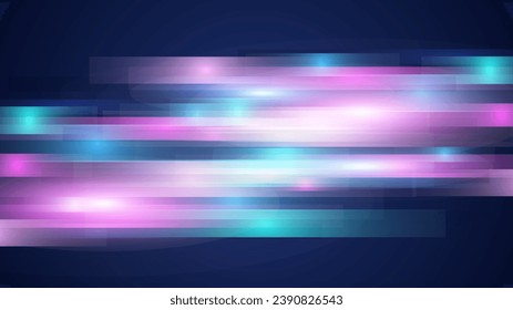 Modern abstract high-speed light effect. Technology futuristic dynamic motion on blue background. Movement pattern for banner or poster design background concept.