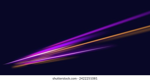 Modern abstract high-speed light effect. Technology futuristic dynamic motion. Abstract light trails. White abstract background with blurred magic neon light curved lines