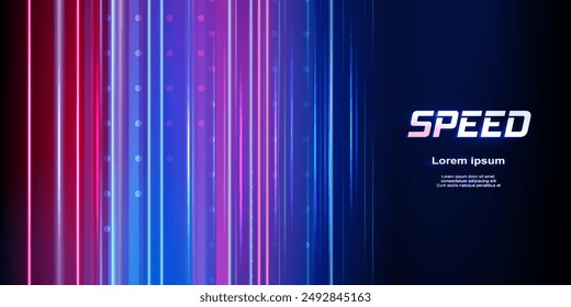 Modern Abstract High-Speed Light Effect. Futuristic Dynamic Motion and Glowing Lines