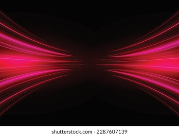 Modern abstract high-speed  light motion effect on black background. vector illustration.