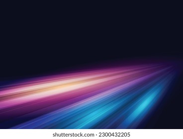 Modern abstract high-speed light motion effect on black background. vector illustration.