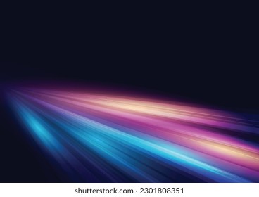 Efecto moderno abstracto de alta velocidad sobre el fondo negro. ilustración vectorial.