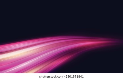 Efecto moderno abstracto de alta velocidad sobre el fondo negro. ilustración vectorial.