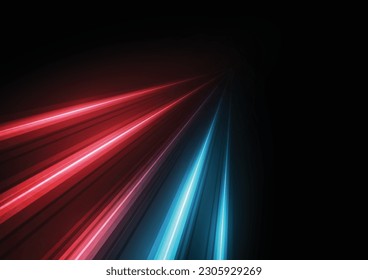 Modern abstract high-speed light motion effect on black background. vector illustration.