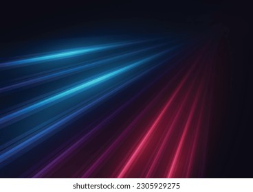 Modern abstract high-speed light motion effect on black background. vector illustration.