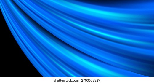 Modern abstract high-speed light motion effect on black background. vector illustration.