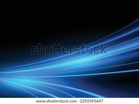Modern abstract high-speed  light motion effect on black background. vector illustration.
