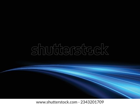 Modern abstract high-speed light motion effect on black background. vector illustration.