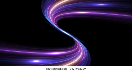 Modern abstract high-speed light trials effect. Speed movement background. Futuristic digital technology concept, big data, network connection, communication. Velocity pattern for banner. Vector EPS10