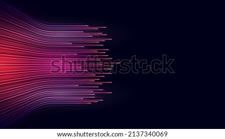 Modern abstract high-speed lines movement. Dynamic motion light trails on dark background. Futuristic, technology pattern for banner or poster design.