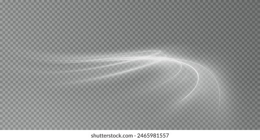 modern abstract high-speed motion effect png. It is also a futuristic dynamic line white motion technology. It can be used as a banner or poster design background idea. Fast white speed lines.