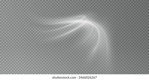 modern abstract high-speed motion effect png. It is also a futuristic dynamic line white motion technology. It can be used as a banner or poster design background idea. Fast white speed lines.

