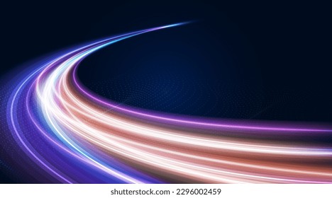 Modern abstract high-speed movement background. Dynamic motion light trails effect. Velocity of technology movement pattern for banner design. Vector EPS10.