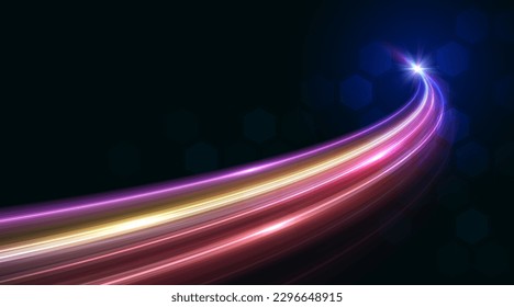 Modern abstract high-speed movement background. Dynamic motion light trails effect. Velocity of technology movement pattern for banner design. Vector EPS10.