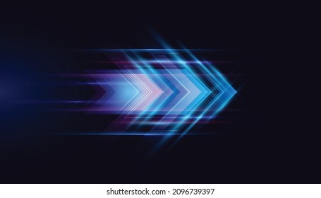 Modern abstract high-speed movement. Colorful dynamic motion on blue background. Movement technology pattern for banner or poster design background concept.