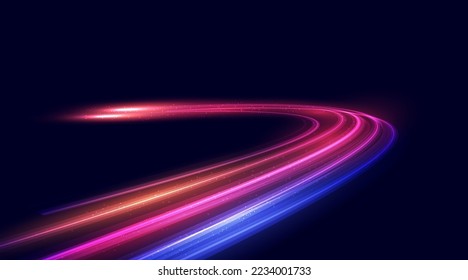 Modern abstract high-speed movement. Colorful dynamic curves motion effects. Movement futuristic pattern for banner or poster design. Vector EPS10.