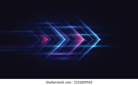 Modern abstract high-speed movement. Dynamic arrows fly in the background. Movement technology pattern for banner or poster design background concept. - Shutterstock ID 2131859543