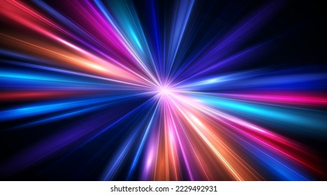 Modern abstract high-speed movement. Dynamic motion light trails with motion blur effect. Technology movement pattern for banner. Vector EPS10.