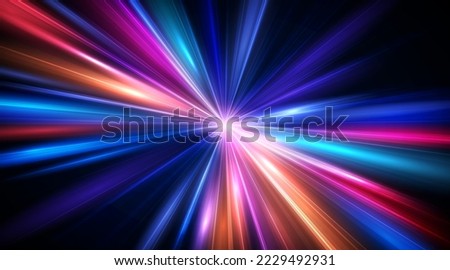 Modern abstract high-speed movement. Dynamic motion light trails with motion blur effect. Technology movement pattern for banner. Vector EPS10.