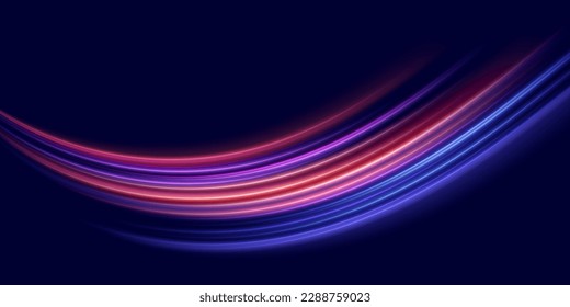 Modern abstract high-speed movement effect. Dynamic curve light trails. Velocity pattern for banner or poster design background. Vector eps10.