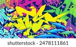 Modern Abstract Hip Hop Urban Street Art Graffiti Style Vector Illustration Background Template