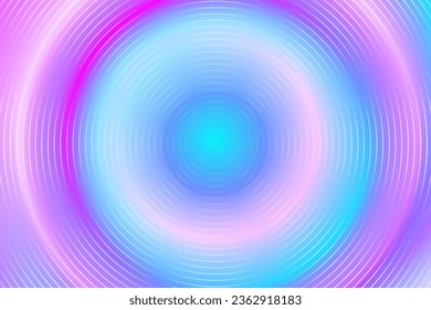 Modern abstract hologram gradient circular background with  stripe lines, bright blended colors backdrop for banner, presentation, poster cover, web design.