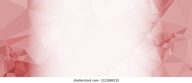 Modern abstract horizontal background with white transparent gradient for text or photos. Geometric low polygonal backdrop for web, covers, presentations layouts, title backgrounds. Vector clip art.