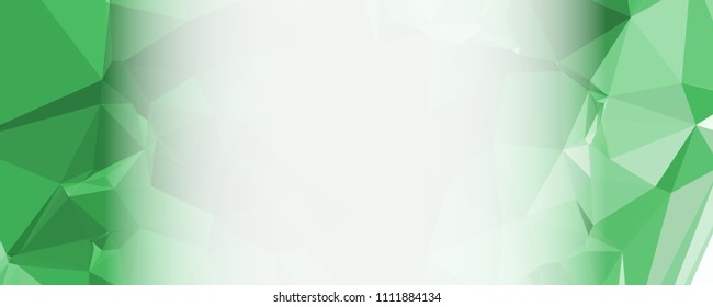 Modern abstract horizontal background with white transparent gradient for text or photos. Geometric low polygonal backdrop for web, covers, presentations layouts, title backgrounds. Vector clip art.