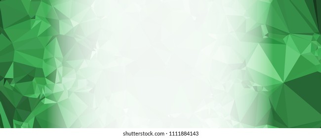 Modern abstract horizontal background with white transparent gradient for text or photos. Geometric low polygonal backdrop for web, covers, presentations layouts, title backgrounds. Vector clip art.