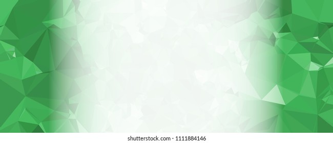 Modern abstract horizontal background with white transparent gradient for text or photos. Geometric low polygonal backdrop for web, covers, presentations layouts, title backgrounds. Vector clip art.