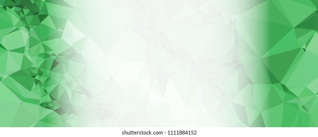 Modern abstract horizontal background with white transparent gradient for text or photos. Geometric low polygonal backdrop for web, covers, presentations layouts, title backgrounds. Vector clip art.
