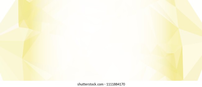 Modern abstract horizontal background with white transparent gradient for text or photos. Geometric low polygonal backdrop for web, covers, presentations layouts, title backgrounds. Vector clip art.