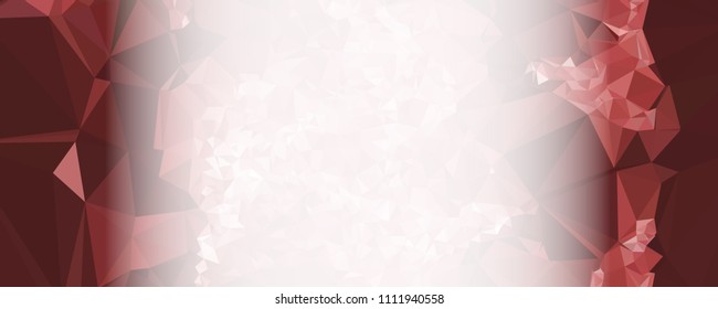 Modern abstract horizontal background with white transparent gradient for text or photos. Geometric low polygonal backdrop for web, covers, presentations layouts, title backgrounds. Vector clip art.