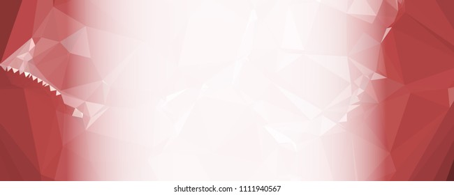 Modern abstract horizontal background with white transparent gradient for text or photos. Geometric low polygonal backdrop for web, covers, presentations layouts, title backgrounds. Vector clip art.