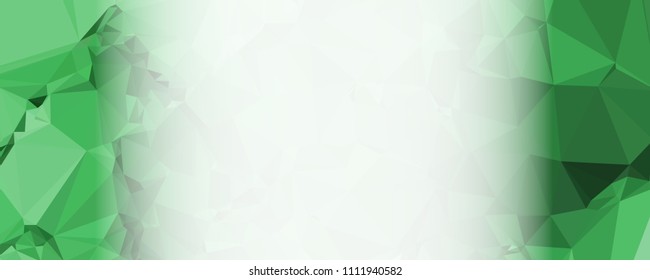 Modern abstract horizontal background with white transparent gradient for text or photos. Geometric low polygonal backdrop for web, covers, presentations layouts, title backgrounds. Vector clip art.