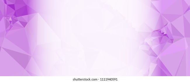 Modern abstract horizontal background with white transparent gradient for text or photos. Geometric low polygonal backdrop for web, covers, presentations layouts, title backgrounds. Vector clip art.