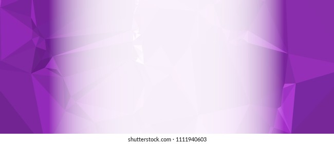 Modern abstract horizontal background with white transparent gradient for text or photos. Geometric low polygonal backdrop for web, covers, presentations layouts, title backgrounds. Vector clip art.