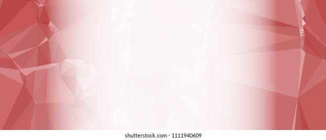 Modern abstract horizontal background with white transparent gradient for text or photos. Geometric low polygonal backdrop for web, covers, presentations layouts, title backgrounds. Vector clip art.