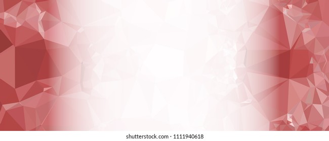 Modern abstract horizontal background with white transparent gradient for text or photos. Geometric low polygonal backdrop for web, covers, presentations layouts, title backgrounds. Vector clip art.