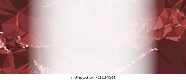 Modern abstract horizontal background with white transparent gradient for text or photos. Geometric low polygonal backdrop for web, covers, presentations layouts, title backgrounds. Vector clip art.