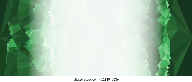 Modern abstract horizontal background with white transparent gradient for text or photos. Geometric low polygonal backdrop for web, covers, presentations layouts, title backgrounds. Vector clip art.